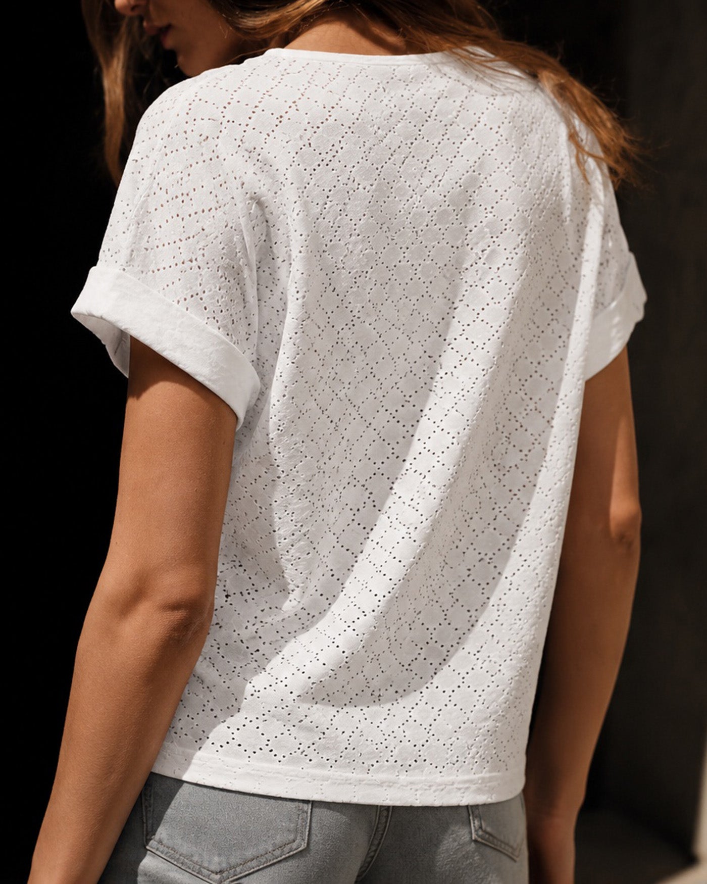 Women's Polyester Knit Top Tops - RIHOAS