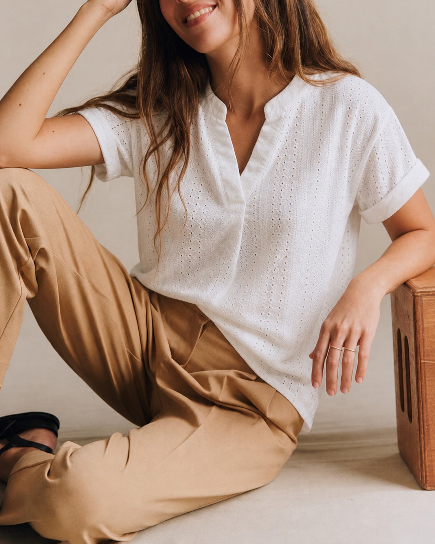 Women's Polyester Knit Top Tops - RIHOAS