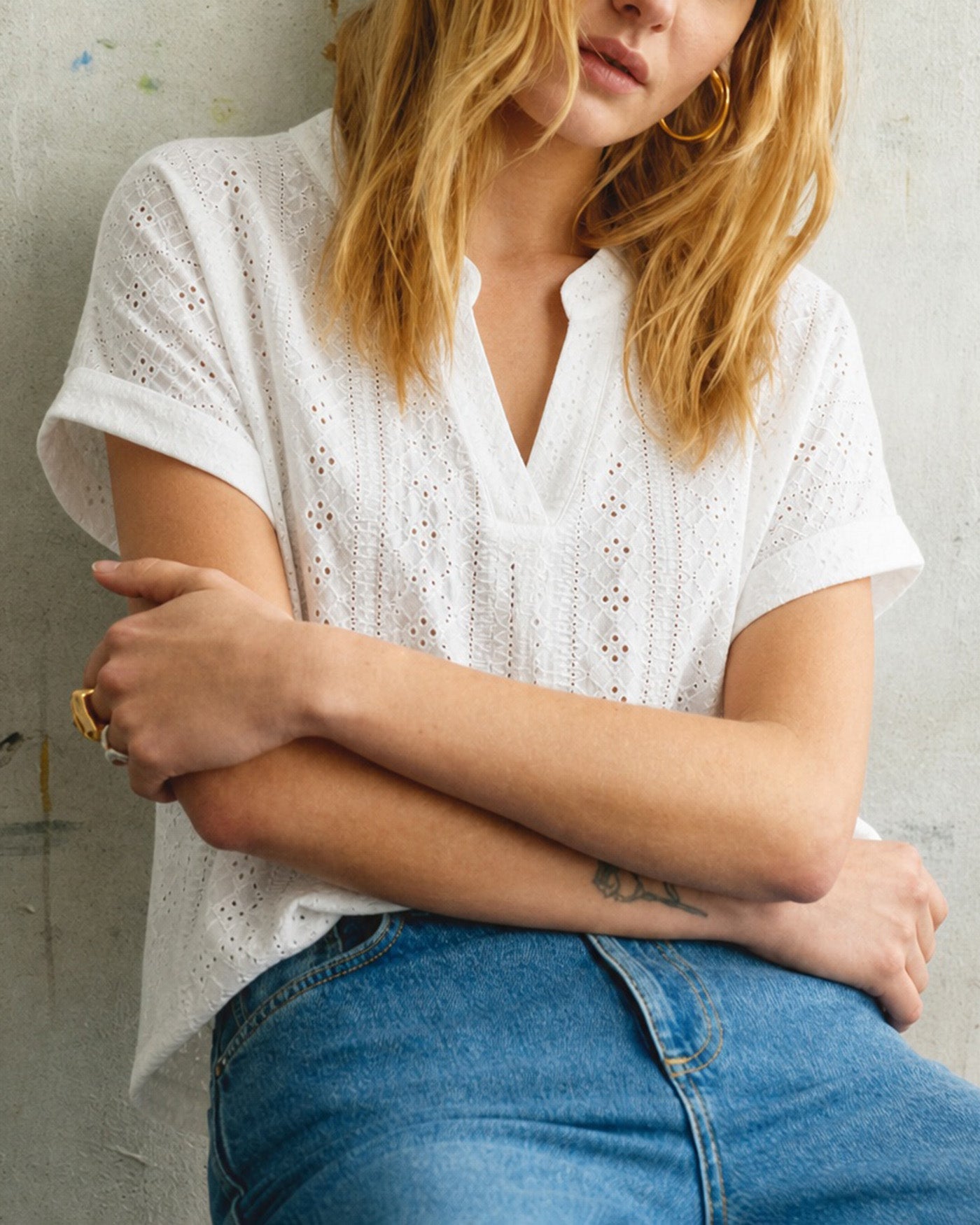 Women's Polyester Knit Top Tops - RIHOAS