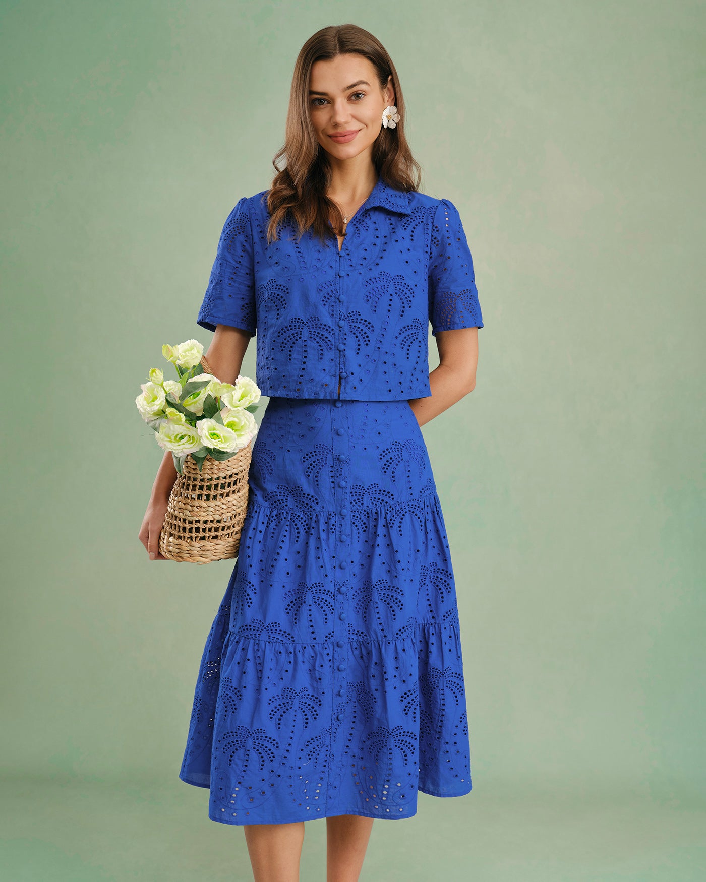 Women's Woven Cotton Blouses Tops - RIHOAS