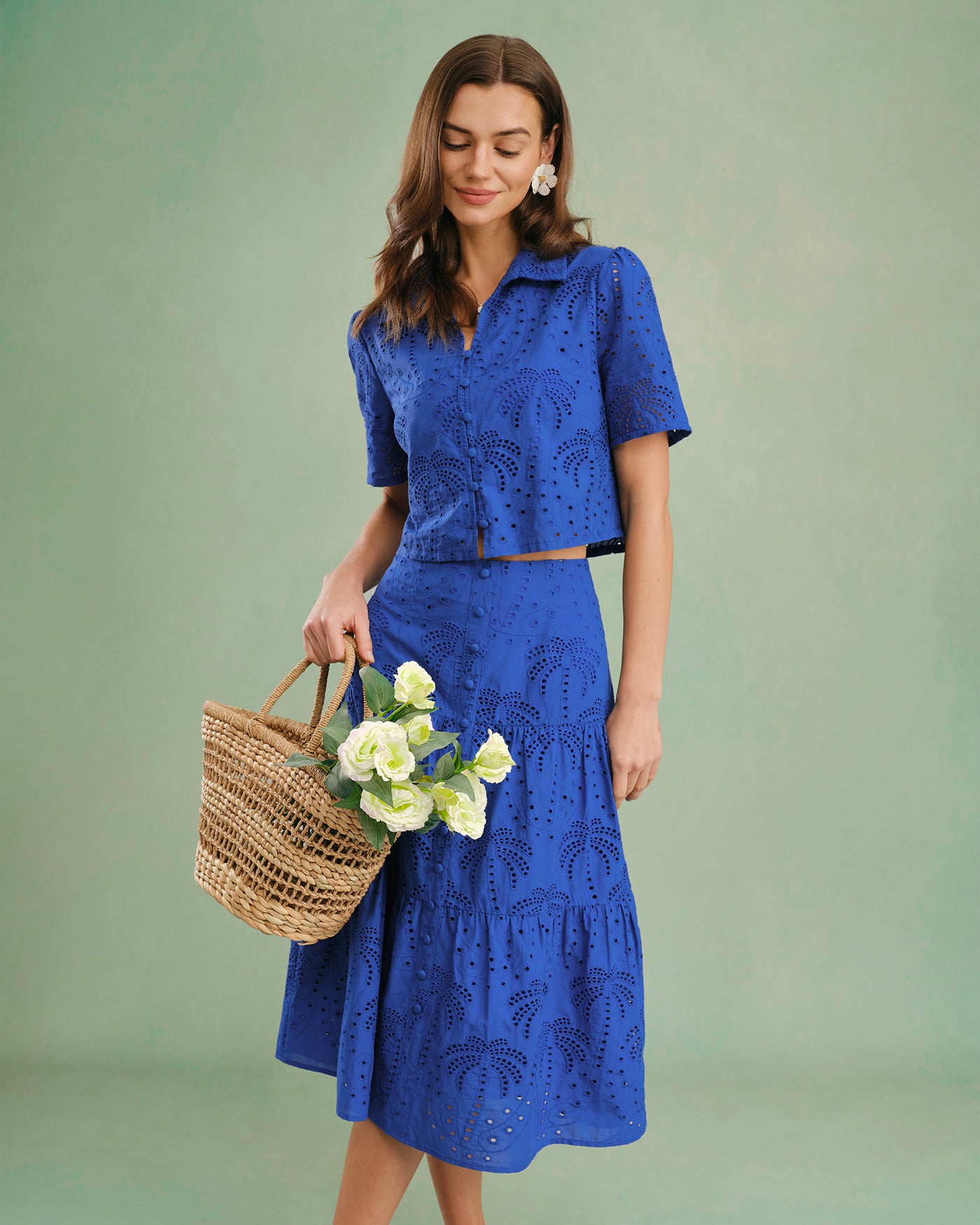 Women's Woven Cotton Blouses Tops - RIHOAS