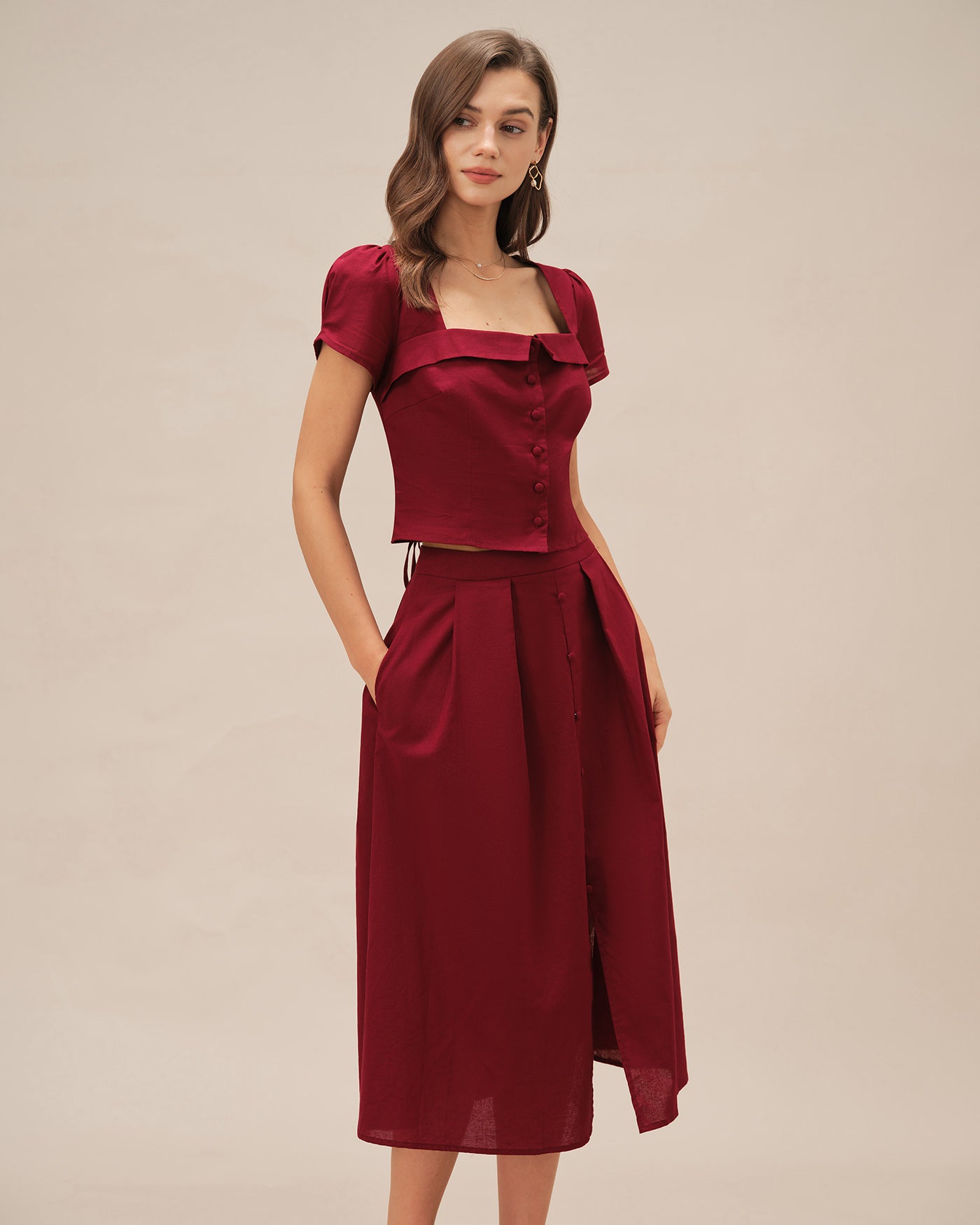 Women's Woven Cotton Blouses Tops - RIHOAS
