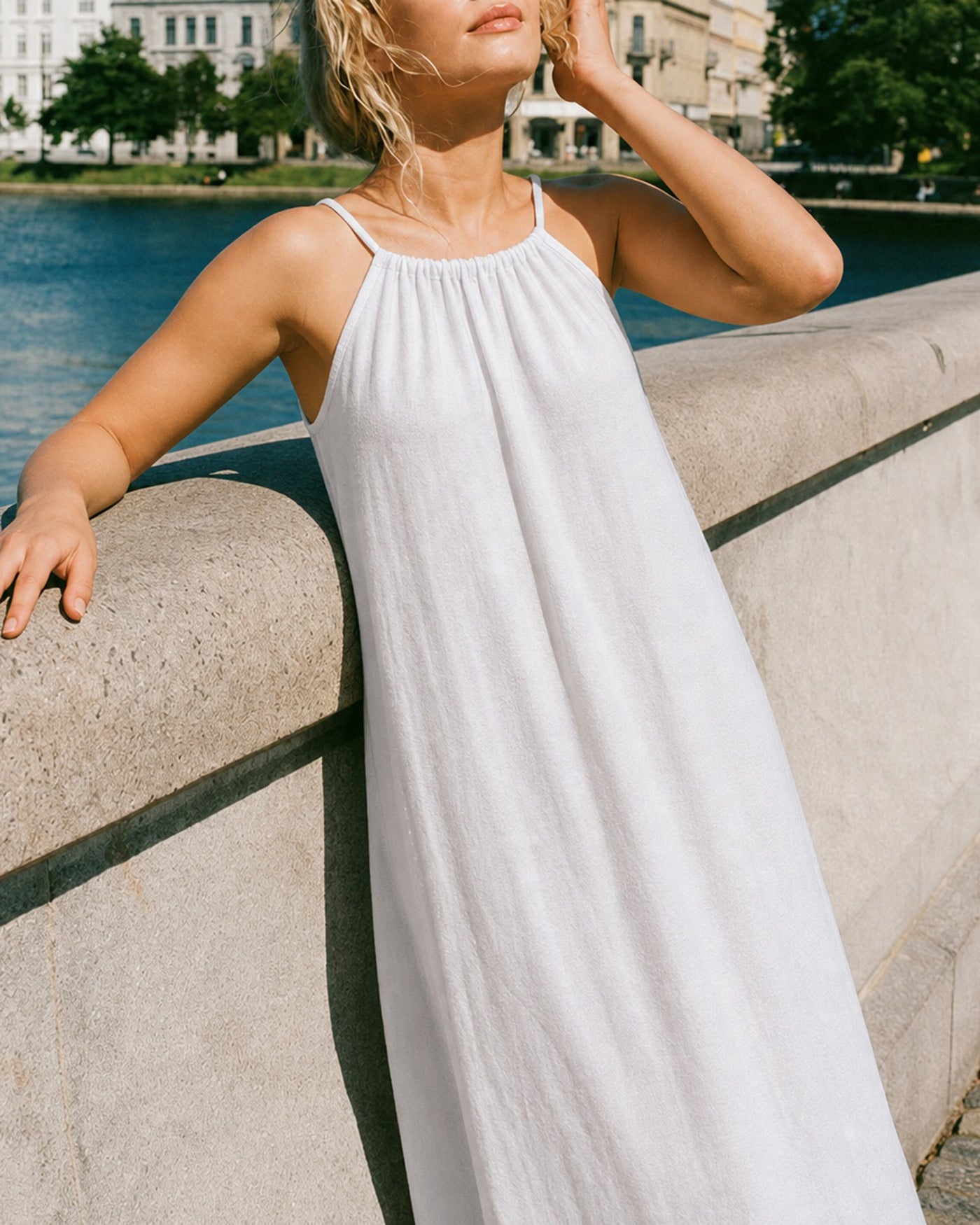 Women's  Woven Cotton Maxi Dress Dresses - RIHOAS