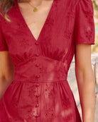 Women's Woven Cotton Midi Dress Dresses - RIHOAS