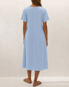 Women's  Woven Cotton Midi Dress Dresses - RIHOAS