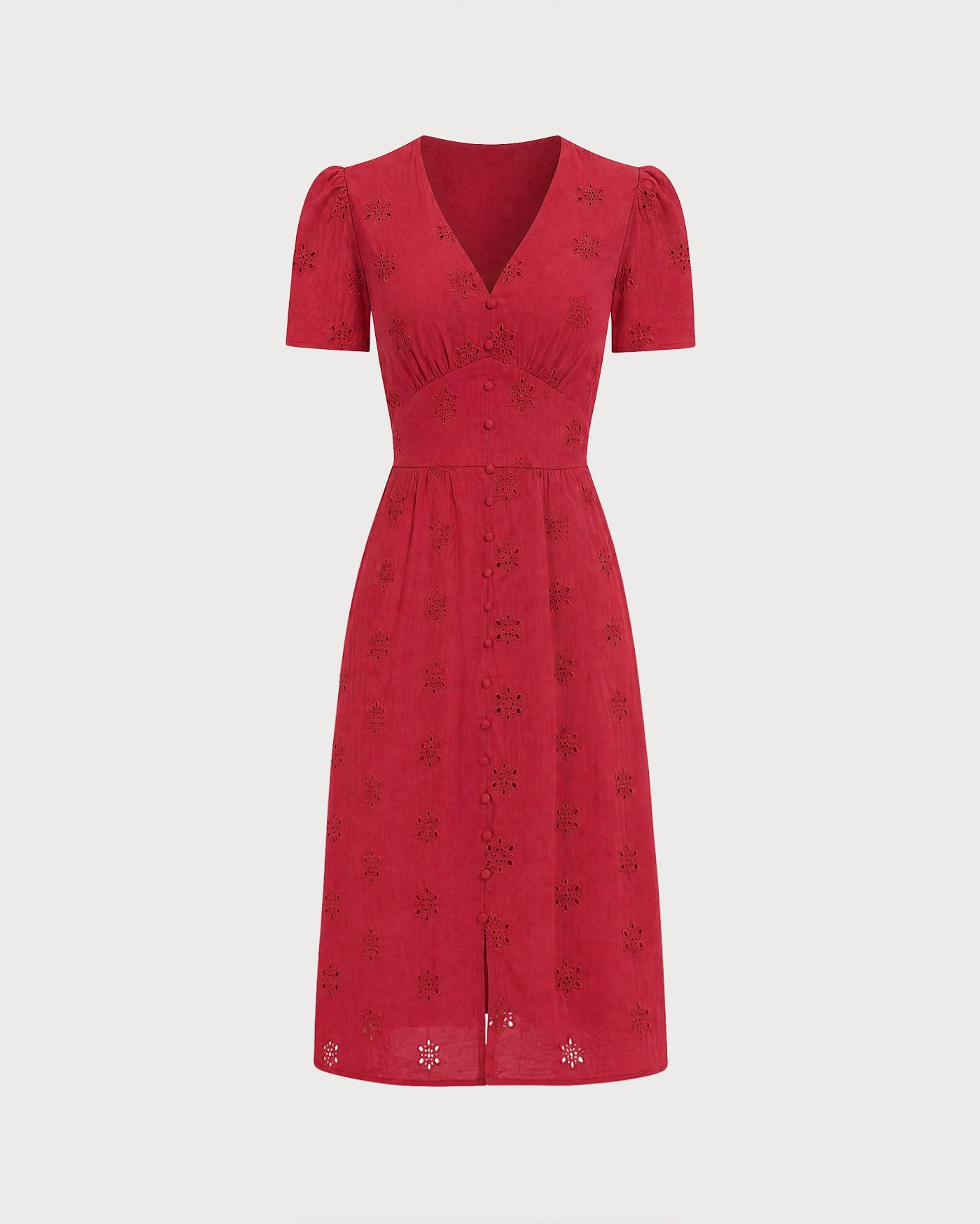 Women's Woven Cotton Midi Dress Dresses - RIHOAS
