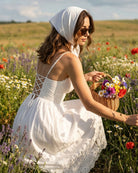 Women's Woven Cotton Midi Dress Dresses - RIHOAS