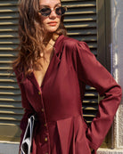 Women's Woven Cotton Midi Dress Dresses - RIHOAS