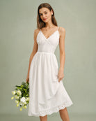 Women's Woven Cotton Midi Dress Dresses - RIHOAS