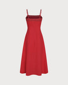 Women's Woven Cotton Midi Dresses Dresses - RIHOAS