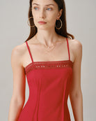 Women's Woven Cotton Midi Dresses Dresses - RIHOAS