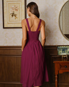 Women's Woven Cotton Midi Dresses Dresses - RIHOAS