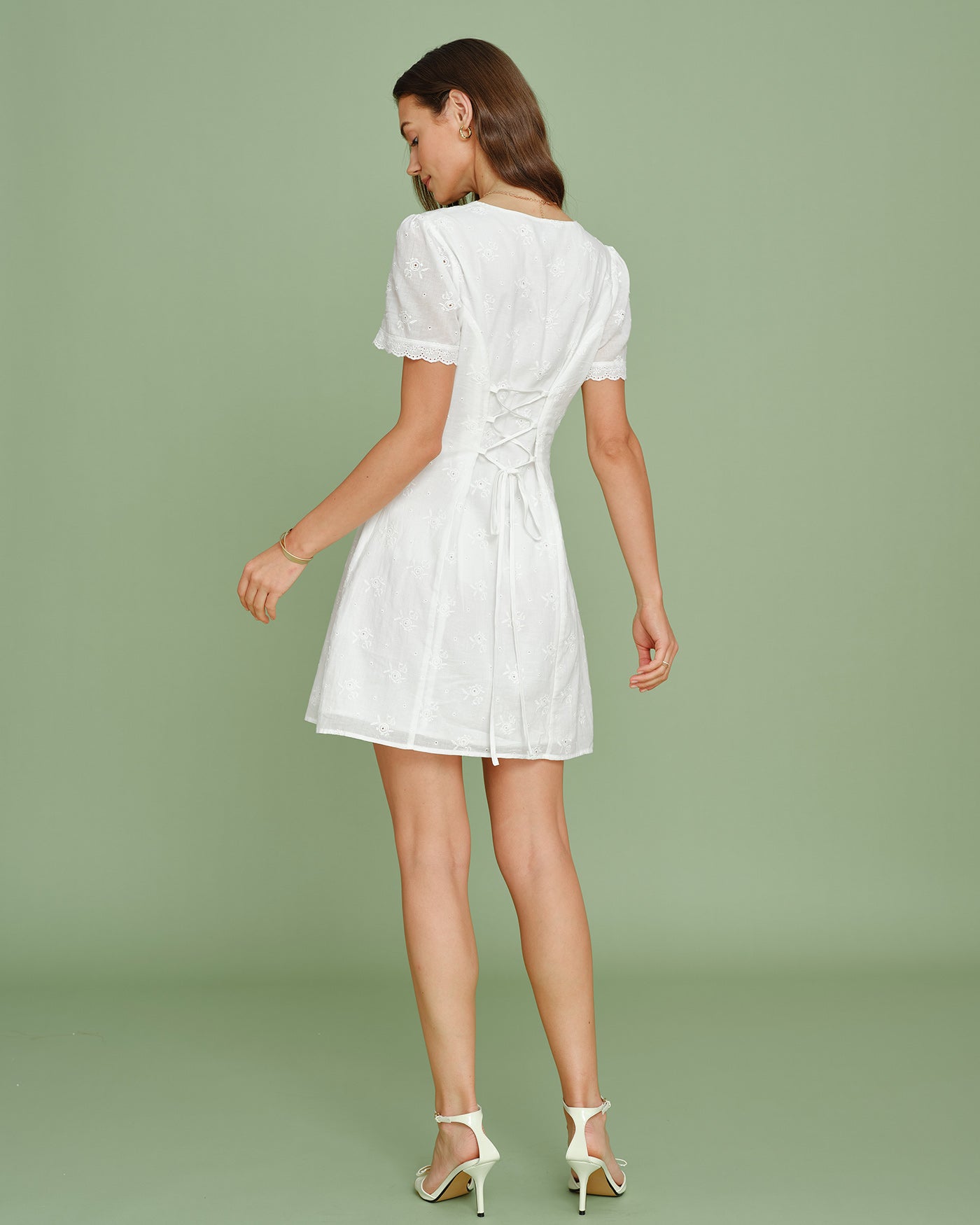 Women's Woven Cotton Mini Dress Dresses - RIHOAS