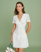 Women's Woven Cotton Mini Dress Dresses - RIHOAS