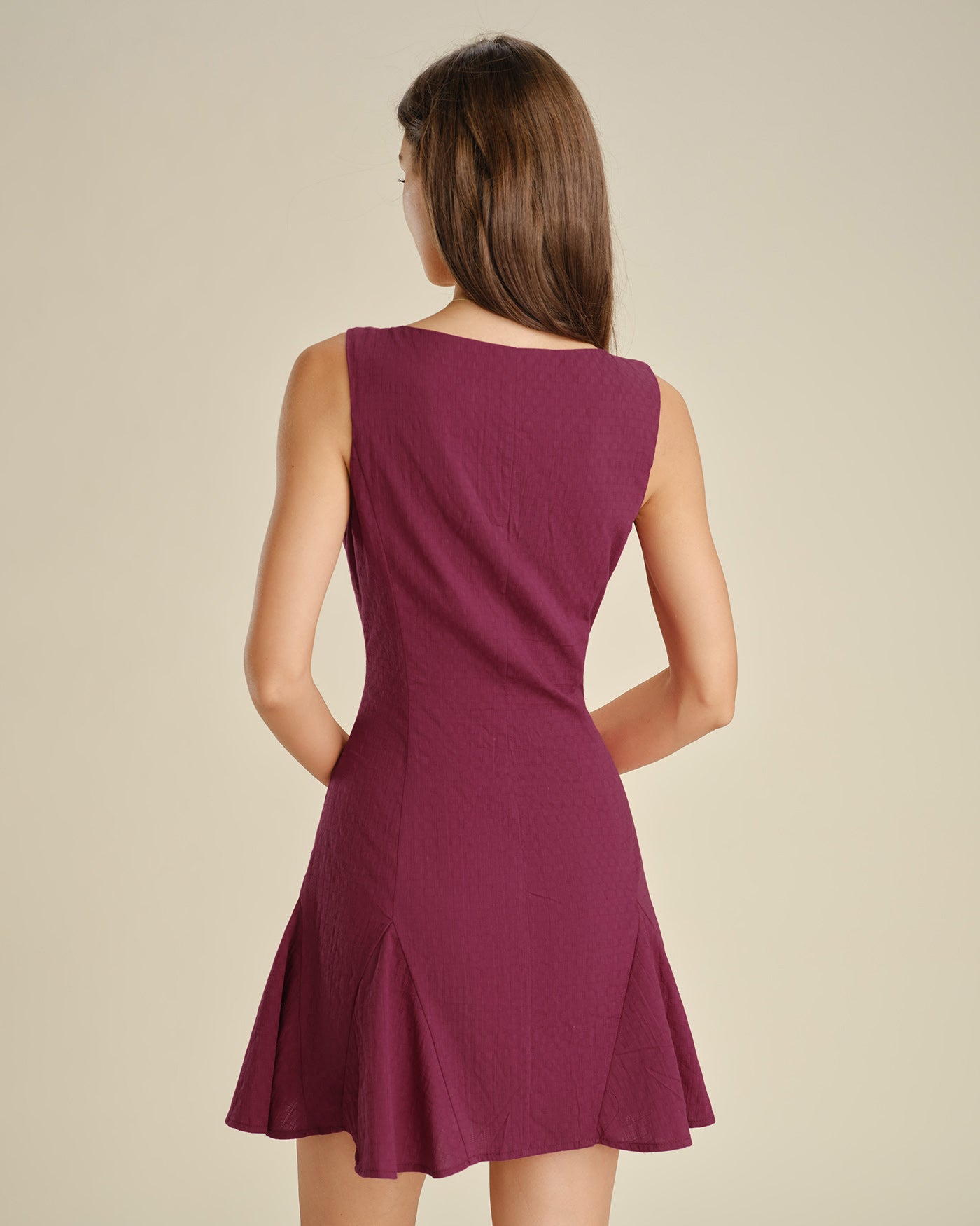 Women's Woven Cotton Mini Dress Dresses - RIHOAS