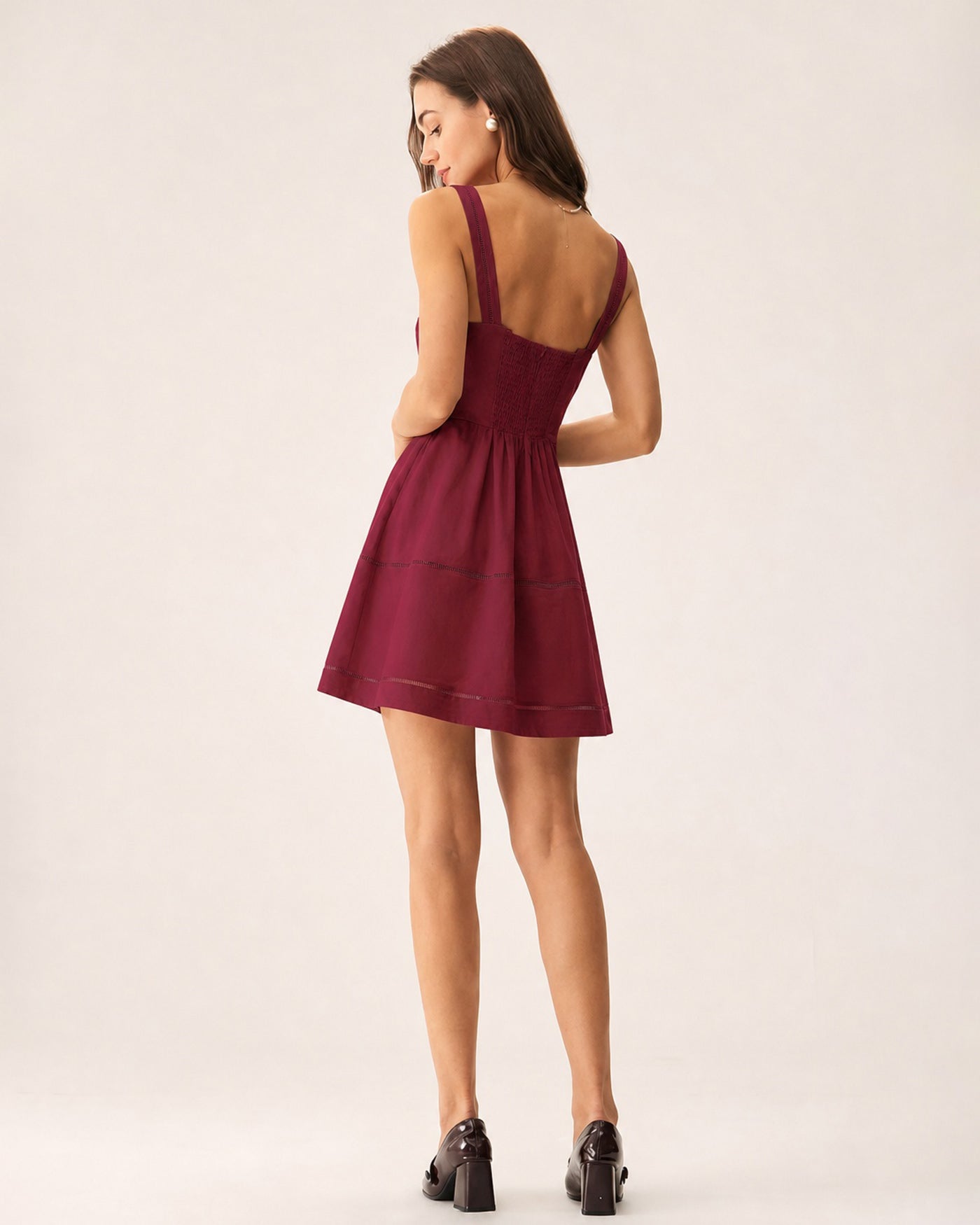 Women's Woven Cotton Mini Dress Dresses - RIHOAS