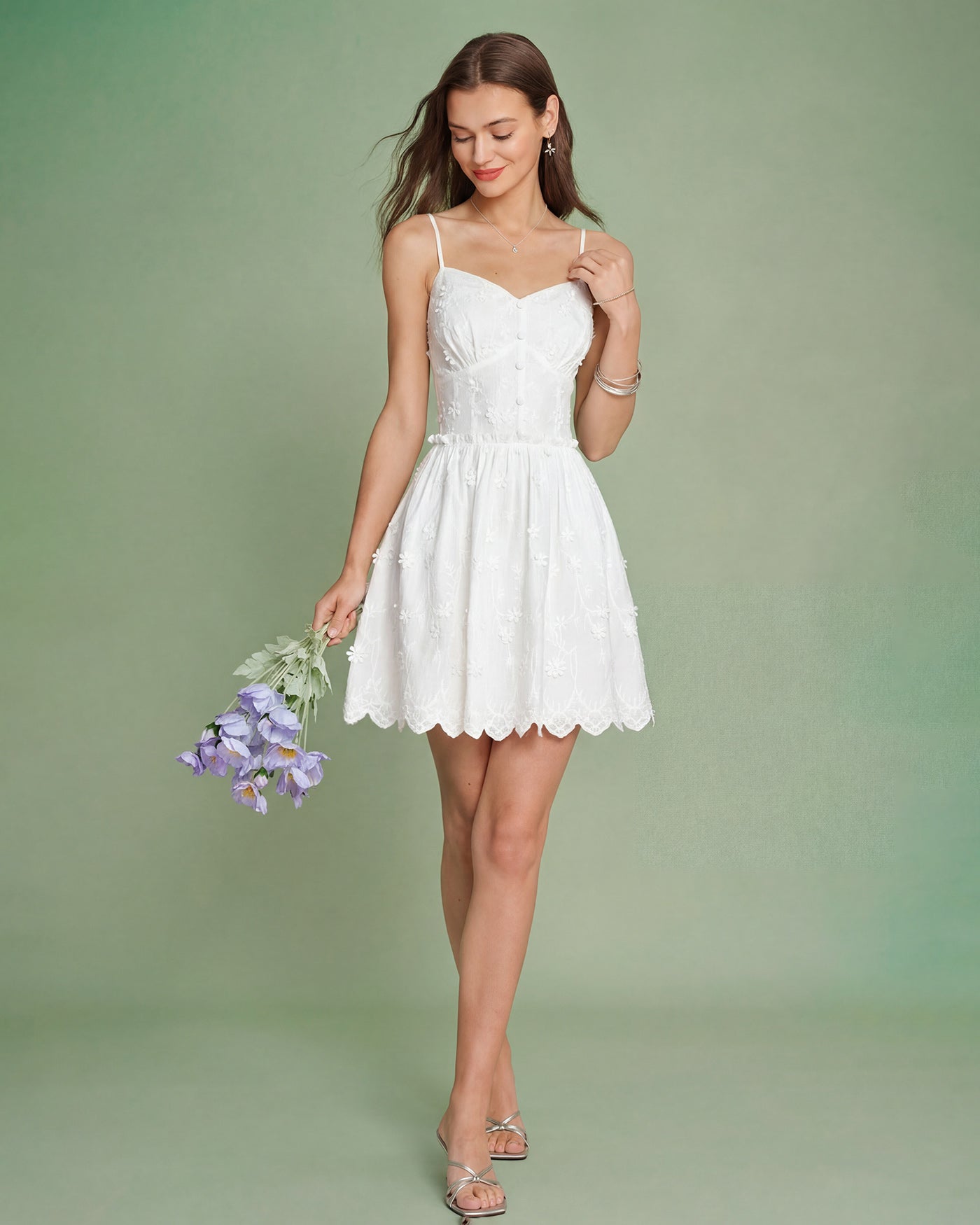 Women's Woven Cotton Mini Dress Dresses - RIHOAS