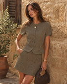 Women's Woven Cotton Skirt Bottoms - RIHOAS