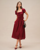 Women's Woven Cotton Skirt Bottoms - RIHOAS