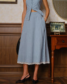 Women's Woven Cotton Skirt Bottoms - RIHOAS