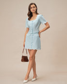 Women's Woven Cotton Skirt Bottoms - RIHOAS