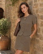 Women's Woven Cotton Skirt Bottoms - RIHOAS
