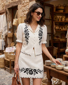 Women's Woven Cotton Skirt Bottoms - RIHOAS