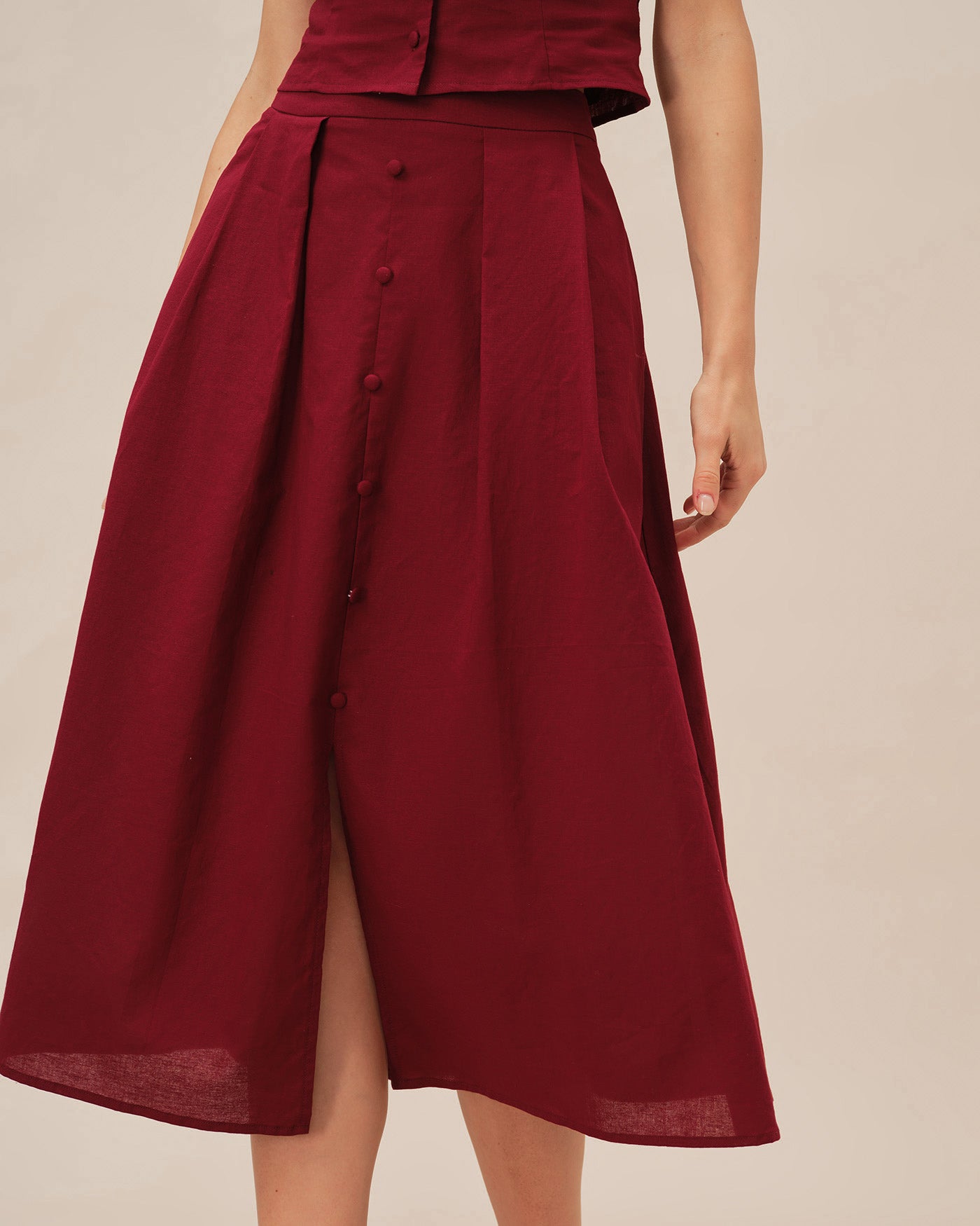 Women's Woven Cotton Skirt Bottoms - RIHOAS
