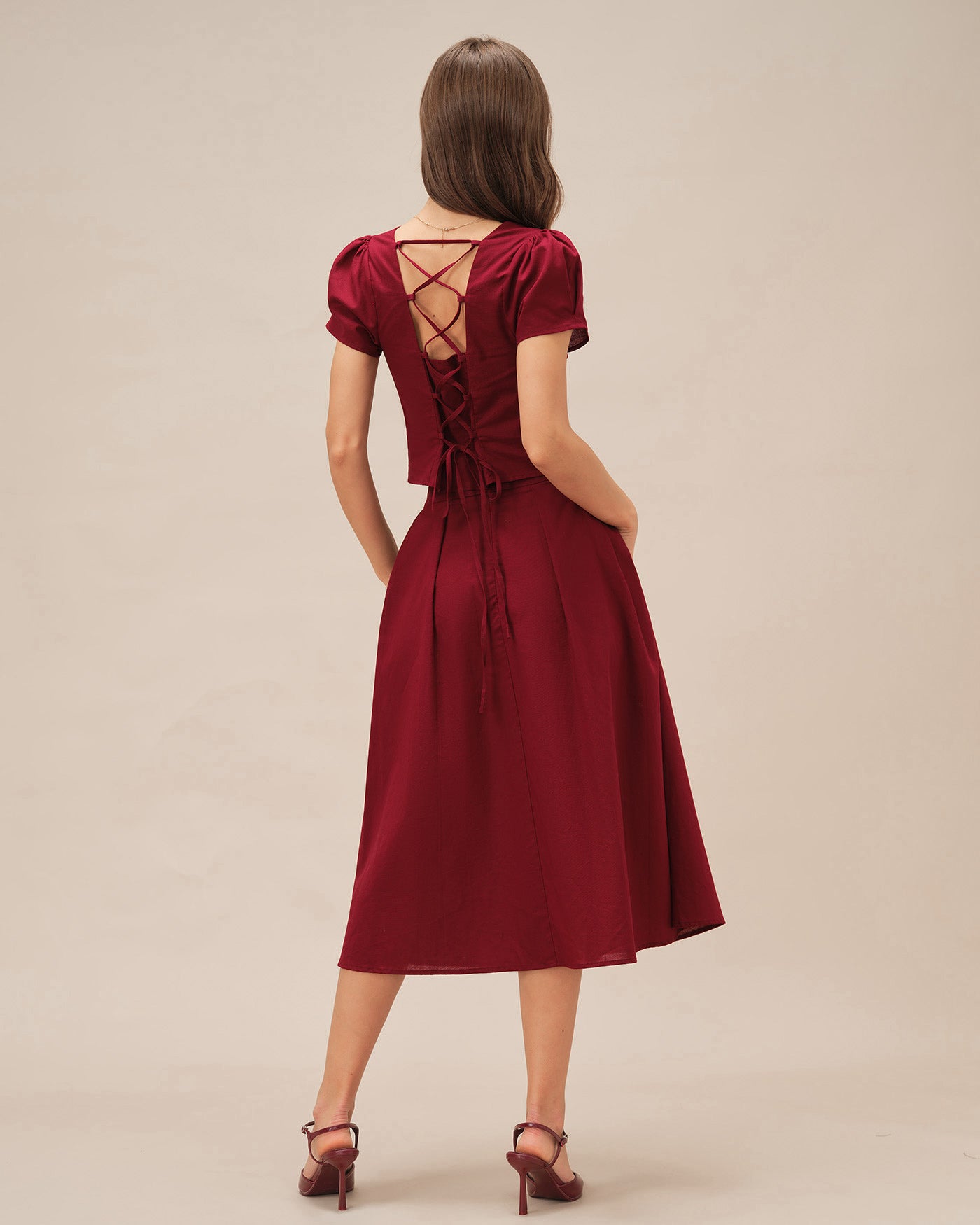 Women's Woven Cotton Skirt Bottoms - RIHOAS