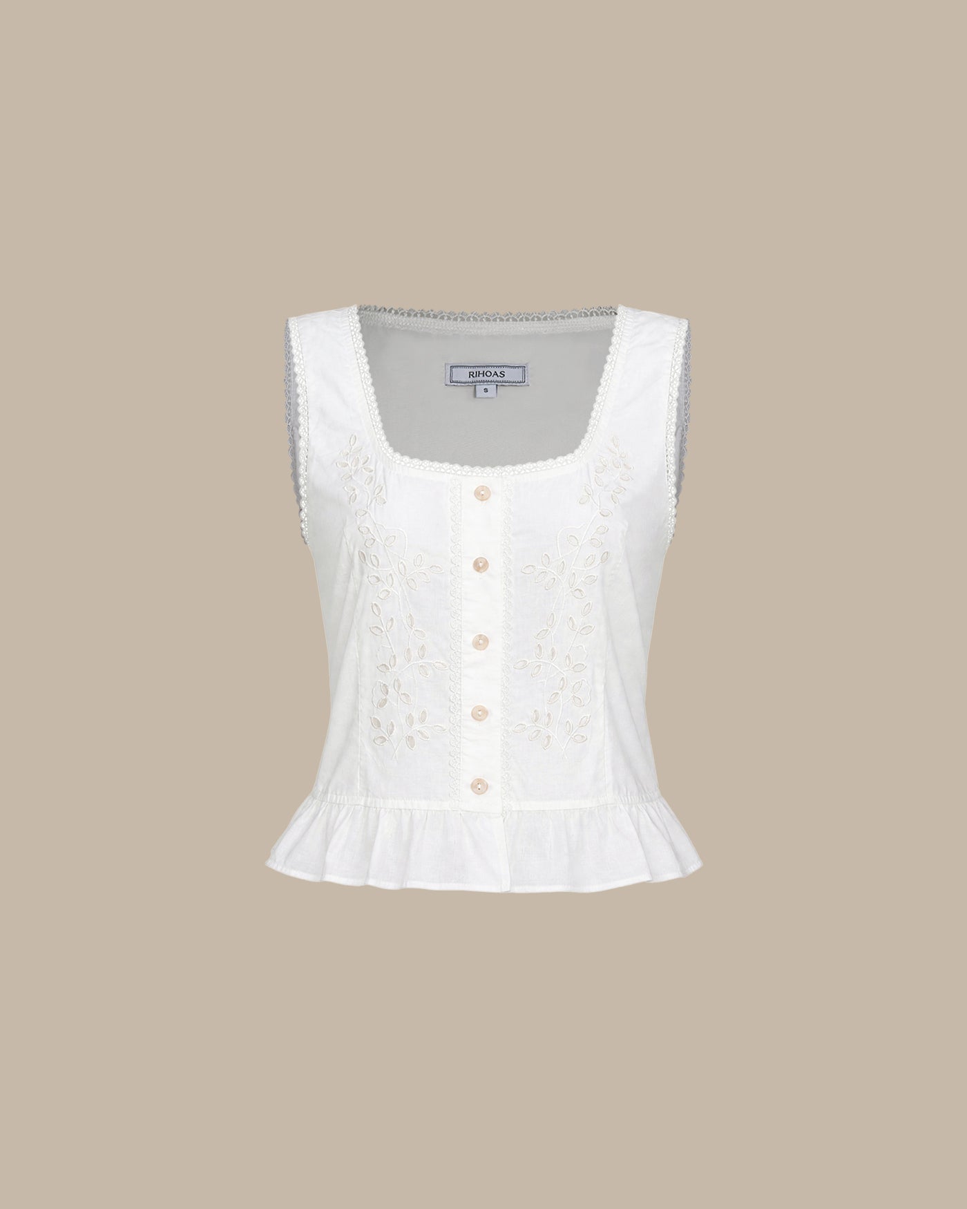 Women's Woven Cotton Tank Tops Tops - RIHOAS