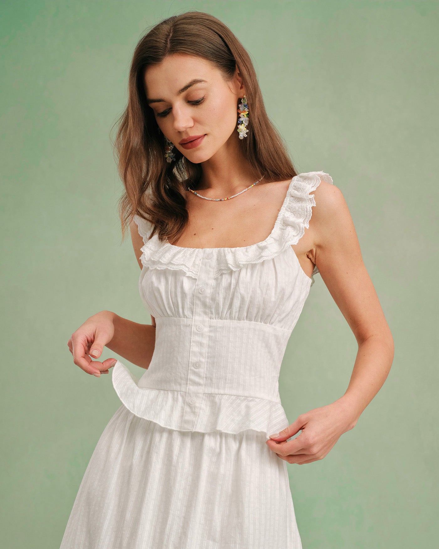 Women's Woven Cotton Tank Tops Tops - RIHOAS