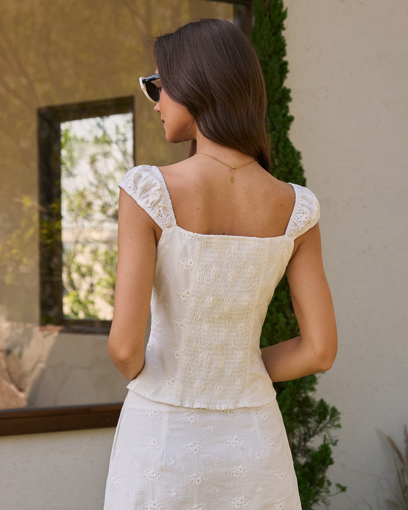 Women's Woven Cotton Tank Tops Tops - RIHOAS