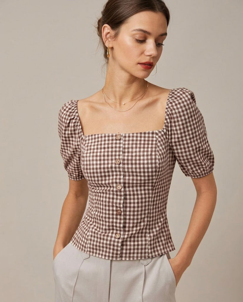 Women's Woven Polyester Blouses Tops - RIHOAS