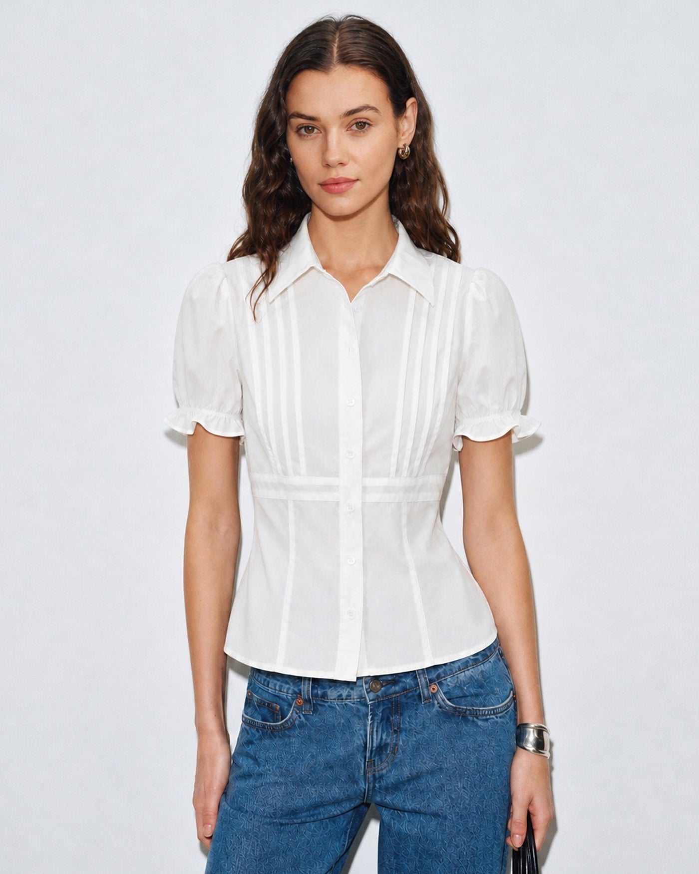 Women's Woven Polyester Blouses Tops - RIHOAS