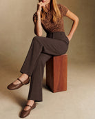 Women's Woven Polyester Casual Pants Bottoms - RIHOAS