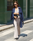 Women's Woven Polyester Casual Pants Bottoms - RIHOAS
