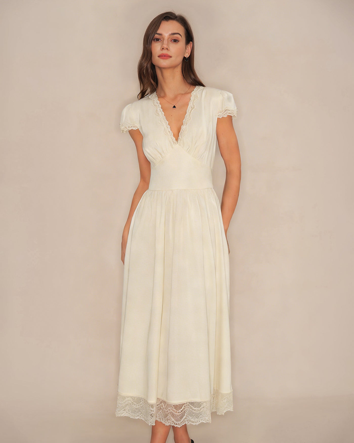 Women's Woven Polyester  Maxi Dress Dresses - RIHOAS