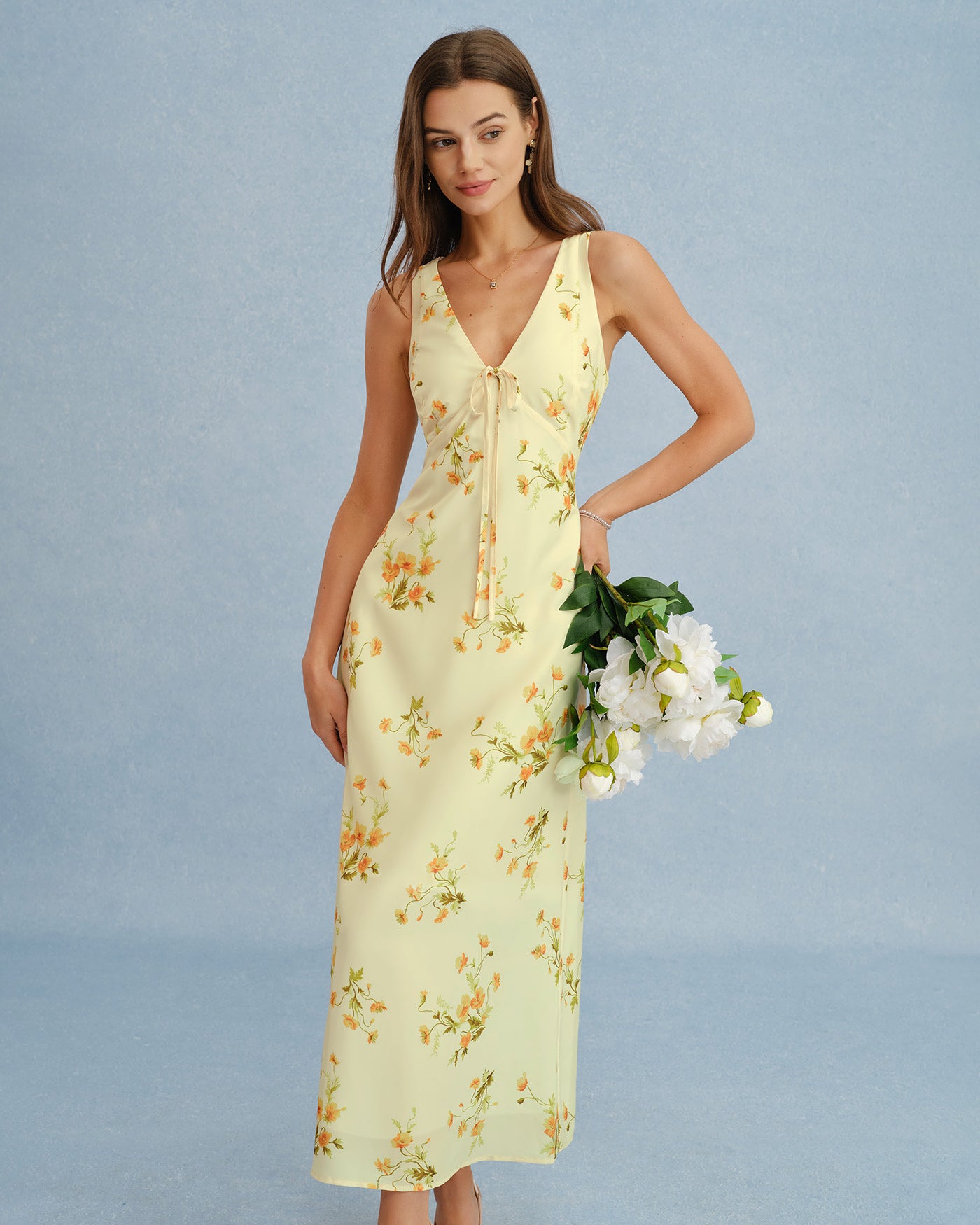 Women's Woven Polyester Maxi Dress Dresses - RIHOAS