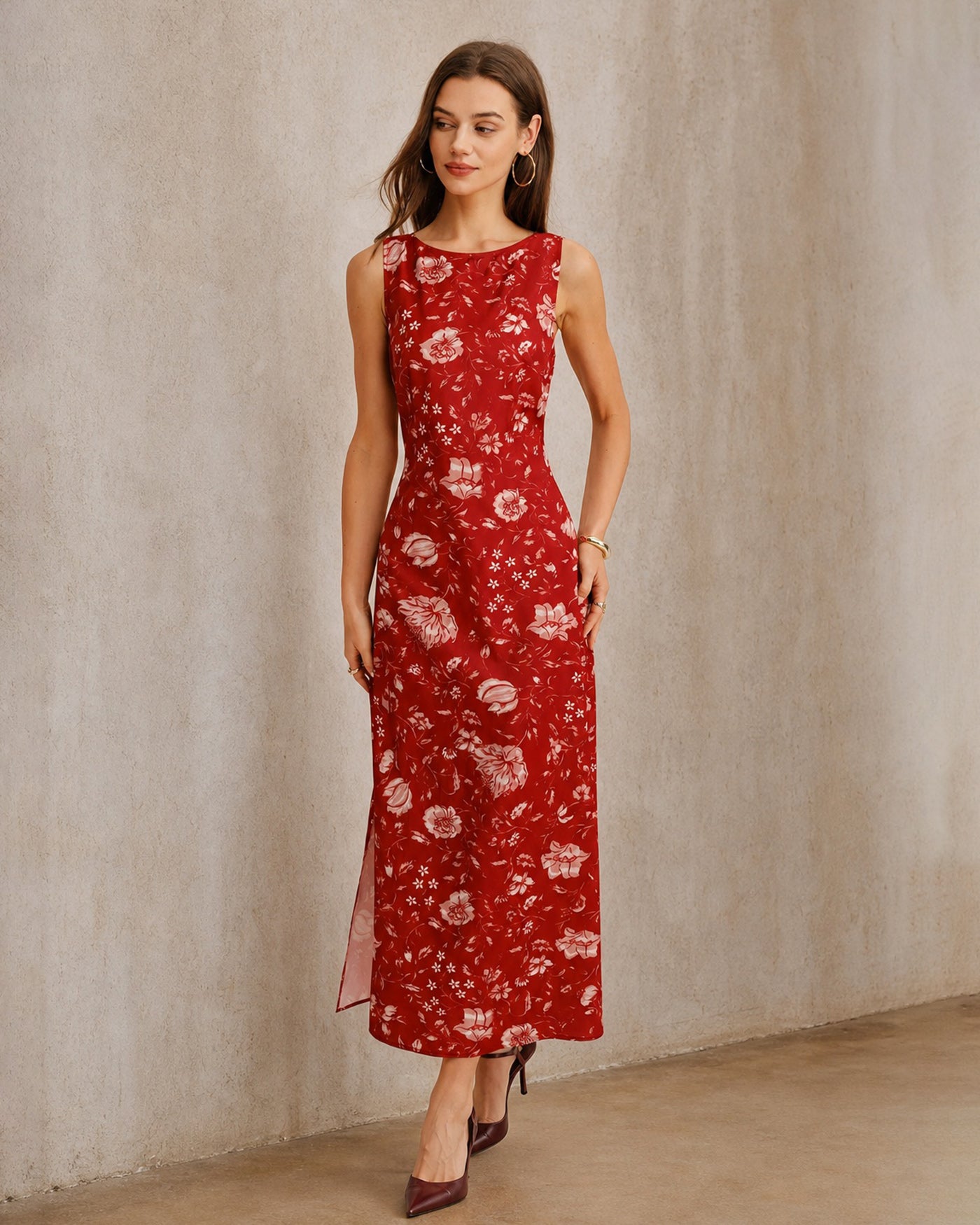 Women's Woven Polyester Maxi Dress Dresses - RIHOAS