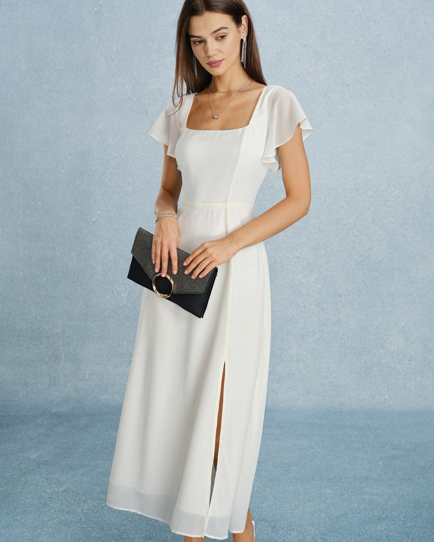 Women's Woven Polyester Maxi Dresses Dresses - RIHOAS