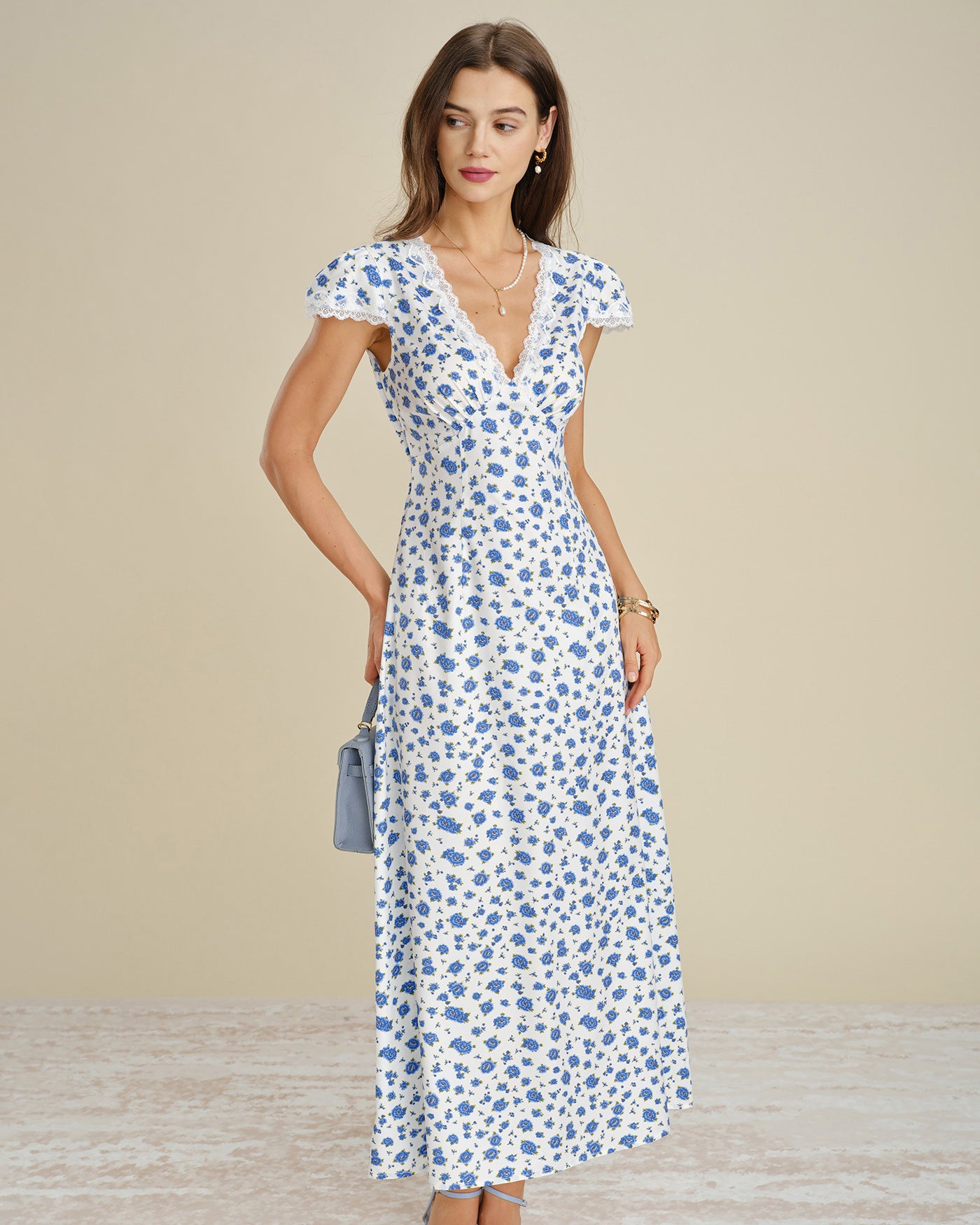 Women's Woven Polyester Maxi Dresses Dresses - RIHOAS