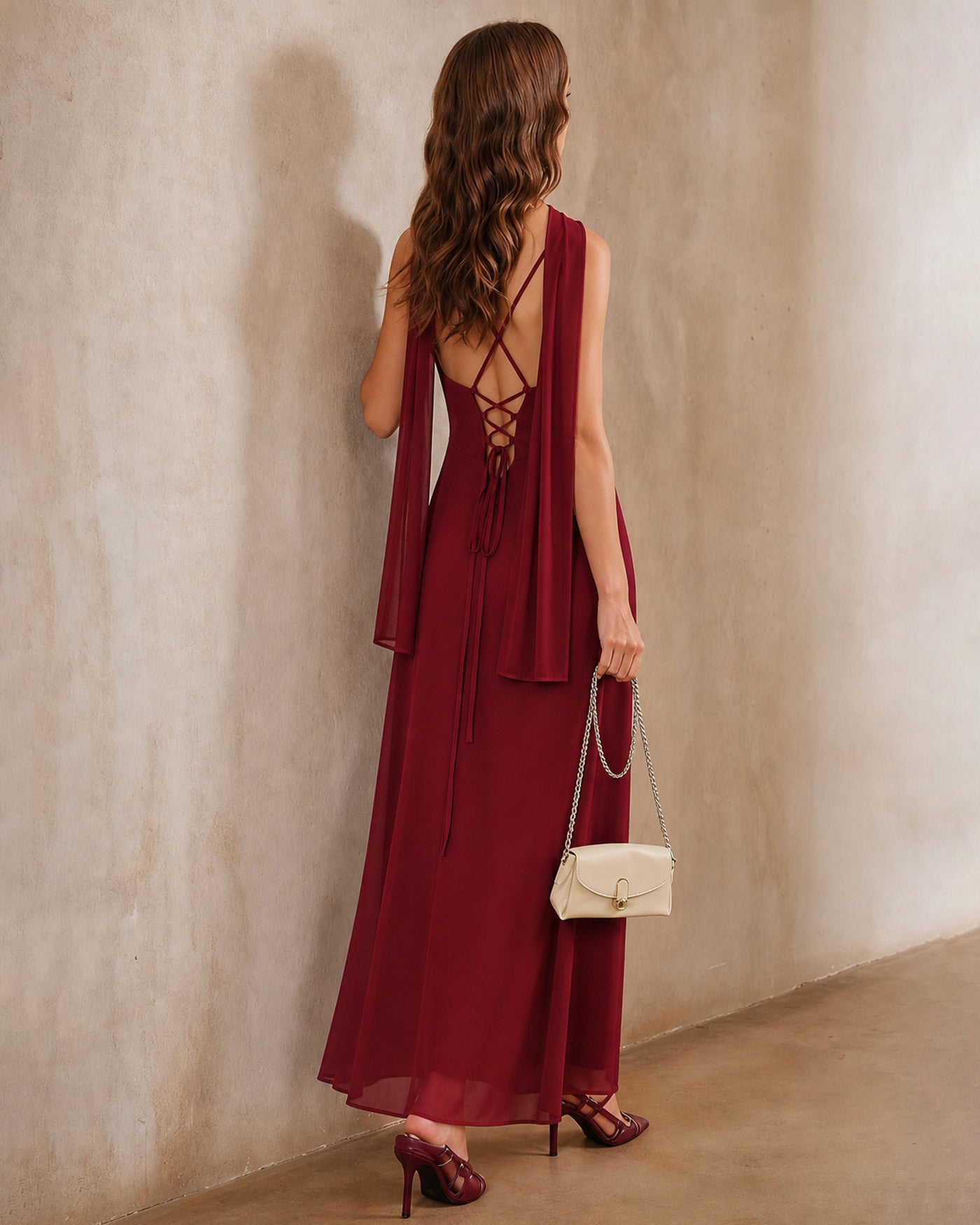 Women's Woven Polyester Maxi Dresses Dresses - RIHOAS
