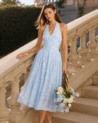 Women's Woven Polyester Midi Dress Dresses - RIHOAS