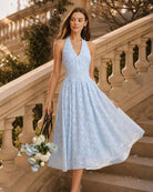 Women's Woven Polyester Midi Dress Dresses - RIHOAS