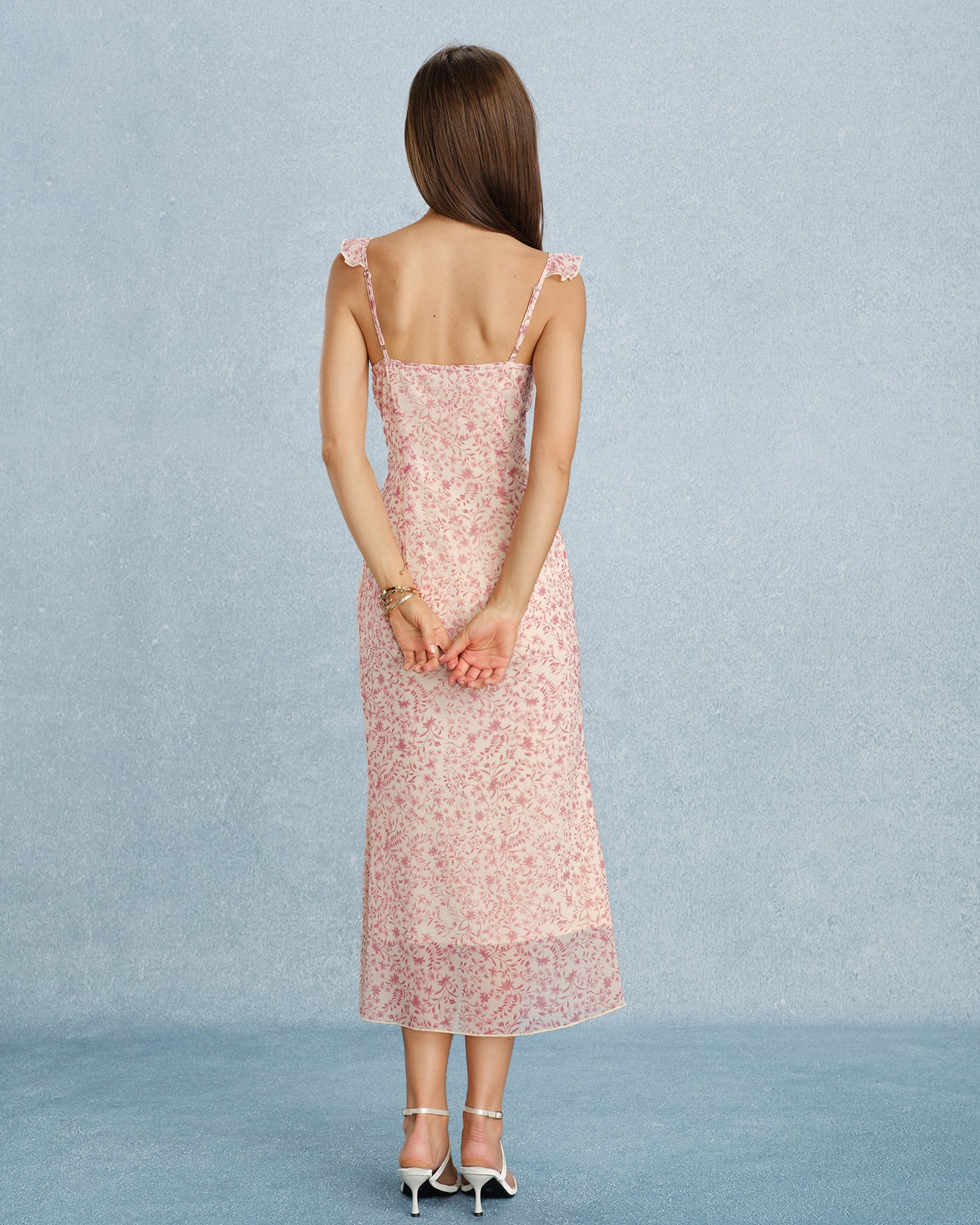 Women's Woven Polyester Midi Dress Dresses - RIHOAS