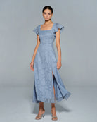 Women's Woven Polyester Midi Dress Dresses - RIHOAS