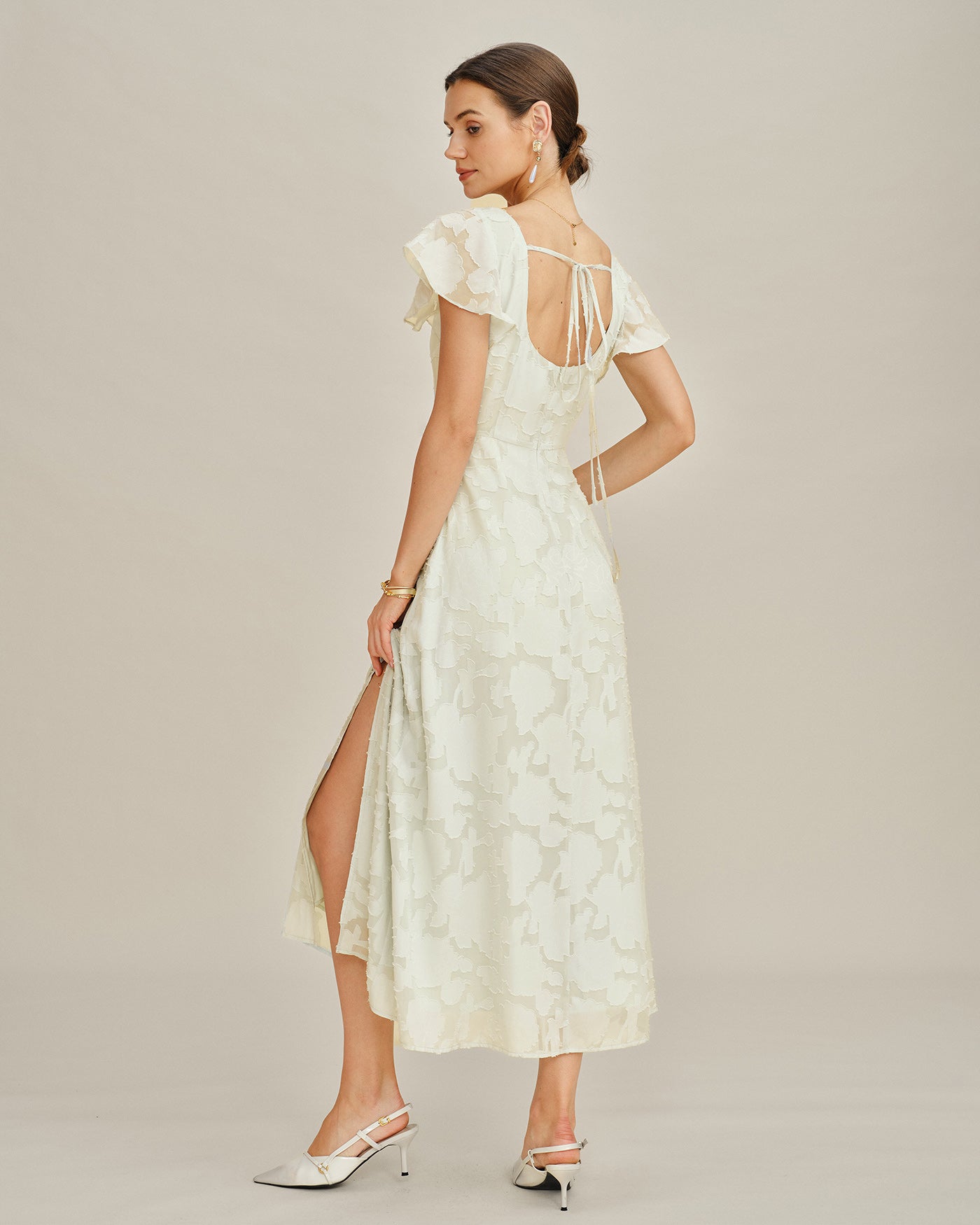 Women's Woven Polyester Midi Dress Dresses - RIHOAS