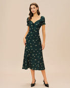 Women’s Woven Polyester Midi Dress Dresses - RIHOAS