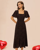 Women's Woven Polyester Midi Dress Dresses - RIHOAS