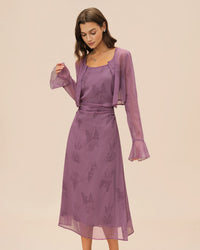 Women's Woven Polyester Midi Dress Dresses - RIHOAS